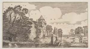 Pieni Houtpoort Haarlemissa, teoksesta Landscapes (Playsante Lantschappen).