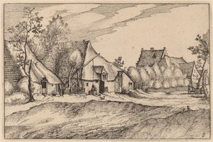 Maatilat kylässä tekijältä Claes Jansz Visscher after Johannes van Doetechum, the Elder after Lucas