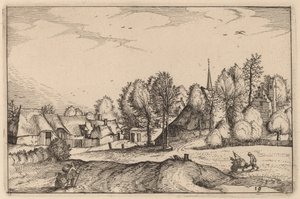 Tie kylään tekijältä Claes Jansz Visscher after Johannes van Doetechum, the Elder after Lucas