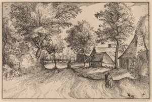 Kylätie tekijältä Claes Jansz Visscher after Johannes van Doetechum, the Elder after Lucas