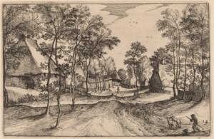 Kylätie tekijältä Claes Jansz Visscher after Johannes van Doetechum, the Elder after Lucas
