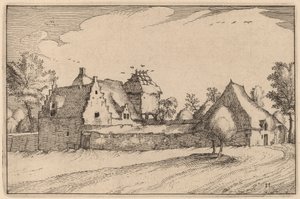 Aidattu maatila tekijältä Claes Jansz Visscher after Johannes van Doetechum, the Elder after Lucas