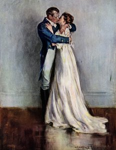 Ae Fond Kiss (väri litho) tekijältä Clarence F. Underwood