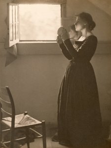 Tyttö peilin kanssa, 1898 (platinaprintti)