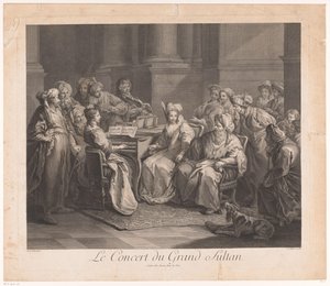 Konsertti sulttaanille Le Concert du Grand Sultan (otsikko esineessä) tekijältä Claude Antoine Littret de Montigny