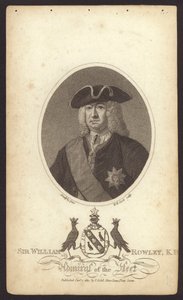 Sir William Rowley, brittiläinen amiraali (kaiverrus) tekijältä Claude Arnulphy