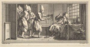 Bringing Rope to the Prisoner, 1746-47. tekijältä Claude Augustin Duflos