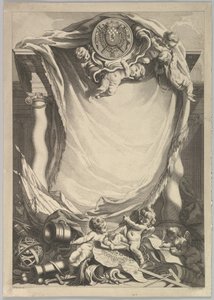 Kehys vihkimislautaselle, 1700-luku. tekijältä Claude Augustin Duflos