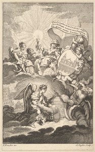 Etukappale, Alexis Pironin St. Sulpicen rakennuksesta, n. 1744. tekijältä Claude Augustin Duflos