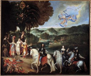 Pyreneiden rauhansopimuksen allegoria 7. marraskuuta