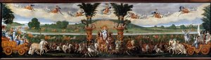 Neljä elementtiä: Maa eli Itävallan Annen voitto: allegorinen maalaus, jossa on keskellä Anna Itävaltalainen (1601-1666) Ranskan kuningatar. Hän on edustettuna Ceresissä, maatalouden jumalattaressa ja fekonidissa. Taustalla Pyhästä nähtynä