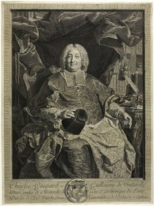 Pariisin arkkipiispa Charles-Gaspard-Guillaume de Ventimiglian muotokuva tekijältä Claude Drevet