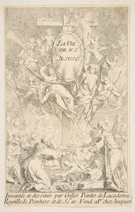 Etukappale sarjalle The Life of Christ.n.d. Tekijät: Claude Gillot, Jacques Gabriel Huquier.