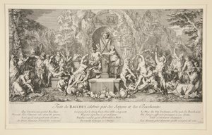 BACCHUS-juhla, jota viettävät Satyrs ja Bacchantes