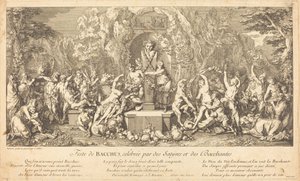 Bacchuksen juhla, jota Satyrs ja Bacchanales juhlivat (Bacchuksen juhla, jonka Satyrs ja Bacchanales ovat arvioineet) tekijältä Claude Gillot