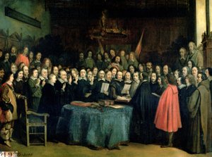 Munsterin sopimuksen ratifiointivalan vannominen 15. toukokuuta 1648, noin 1837.