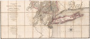 Sauthierin korografinen kartta New-Yorkin maakunnasta [kartan alaosa] tekijältä Claude Joseph Sauthier