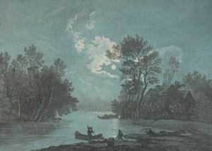 Pescadors a la llum de la lluna, ca. 1750-1800. finlandès tekijältä Claude Joseph Vernet