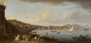 Napoli, näkymä lahdelle etelästä, n. 1742 (öljy kankaalle) tekijältä Claude Joseph Vernet