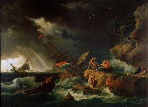 Myrsky merellä, 1740-luku. tekijältä Claude Joseph Vernet