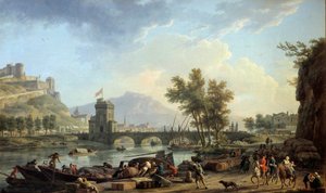 Poran lähestymistapoja vuonna 1774 Joseph Vernet