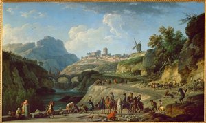 Tärkeän kauppareitin rakentaminen Ludvig XVI:n aikana ... tekijältä Claude Joseph Vernet