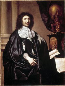 Jean Baptiste (Jean-Baptiste) Colbert (1619-1683), Ranskan valtiomies. Claude Lefebvren (1632-1675) maalaus. Versaillesin museo