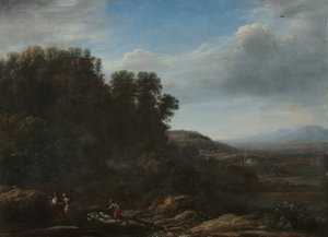 Italialainen maisema, n.1630 (öljy kankaalle) tekijältä Claude Lorrain (1600 82)