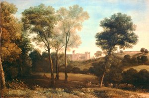 Maisema linnan kanssa tekijältä Claude Lorrain