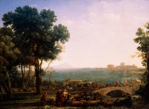 Taistelu sillalla, taistelu keisarit Maxentiuksen ja Konstantinuksen välillä, 1655. tekijältä Claude Lorrain