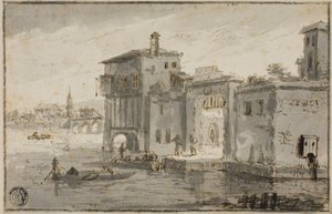 Rakennukset Laguunin vieressä tekijältä Claude Lorrain
