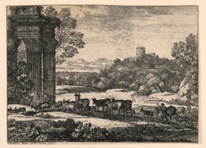 Karjaa ajettu kotiin myrskyn läpi tekijältä Claude Lorrain