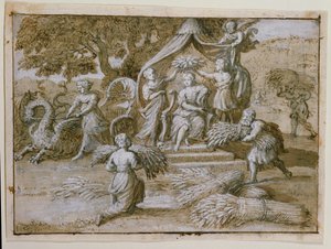 Kunnioitus Ceresille (muste paperille) tekijältä Claude Lorrain