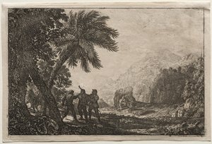 Maisema ryöstöjen kanssa, 1633. tekijältä Claude Lorrain