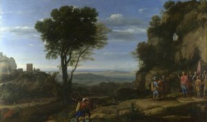 Maisema Daavidin kanssa Adullamin luolassa, 1658 tekijältä Claude Lorrain