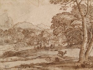 Maisema kaurilauman kanssa, 1666 tekijältä Claude Lorrain