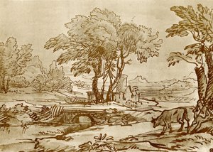 Maisema ja silta tekijältä Claude Lorrain