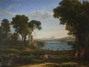 Maisema Iisakin ja Rebekan häistä, 1648 tekijältä Claude Lorrain