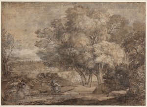 Maisema Narcissuksen ja Kaiun kanssa tekijältä Claude Lorrain
