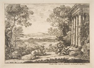 Merkurius ja Argus, 1662. tekijältä Claude Lorrain