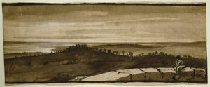 Panoraama Sassosta, 1649-1655 tekijältä Claude Lorrain