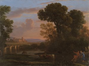 Pastoraalinen maisema, 1648 tekijältä Claude Lorrain