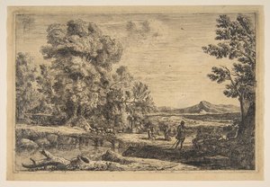 Rebecca ja Eliezer, n. 1638-41. tekijältä Claude Lorrain