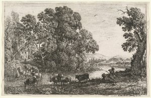Lehmänpaimen (Le bouvier) tekijältä Claude Lorrain