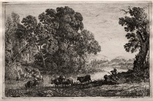 Lehmänpaimen, 1606. tekijältä Claude Lorrain
