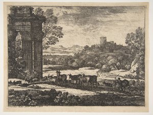 Lauma palaa myrskyisellä säällä, n. 1650-51. tekijältä Claude Lorrain