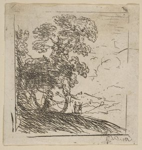 Kahden maiseman oikea puu, n. 1630. tekijältä Claude Lorrain