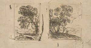 Kaksi maisemaa, n. 1630. tekijältä Claude Lorrain