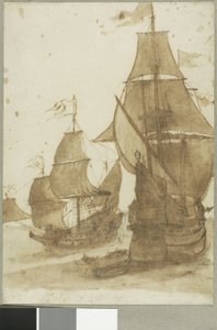 Kaksi fregattia tekijältä Claude Lorrain