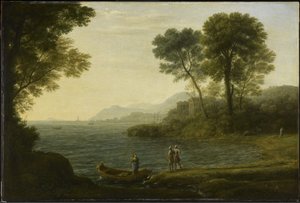 Carlon ja Ubaldon alukseen tulo, 1667 tekijältä Claude Lorrain